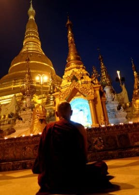 Mönch in Meditation