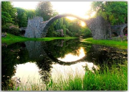 Postkarte Rakotzbrücke