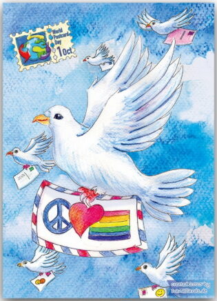 Postkarte zum World Postcard day 2025
