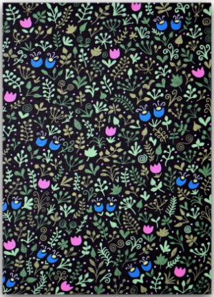 Postkarte mit einem Blumenmuster