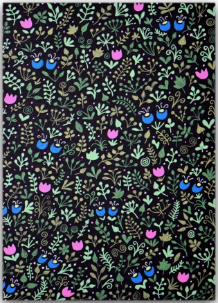 Postkarte mit einem Blumenmuster